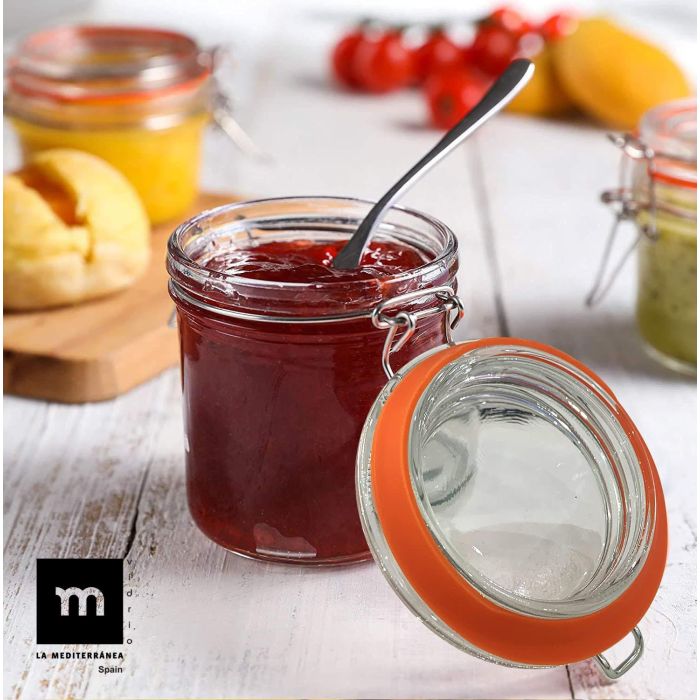 Tarro Hermético de Vidrio con Cierre Clip 250 ml - La Mediterranea (24 Unidades) 4 Tarro Hermético de Vidrio con Cierre Clip 250 ml - La Mediterranea (24 Unidades) 4