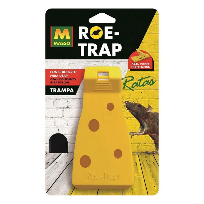 Massó Trampa con cebo Ro-Trap para ratas y ratones, 14x7x7.5 cm, 231127 - Eliminación higiénica y efectiva, interior/exterior