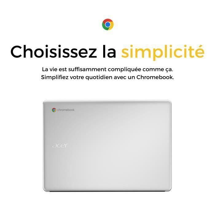 PC portátil - ACER - Chromebook 314 CB314-2H-K04F - 14 FHD - MTK MT8183 - 4 GB de RAM - 32 GB de almacenamiento - ChromeOS - AZERTY 3