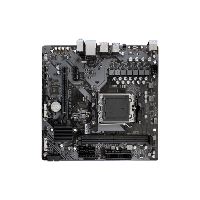 Gigabyte Placa Base A620M H AM5, AMD A620, Socket AM5, Compatible con AMD Ryzen 5/7/9 7ª Gen 3 Gigabyte Placa Base A620M H AM5, AMD A620, Socket AM5, Compatible con AMD Ryzen 5/7/9 7ª Gen 3