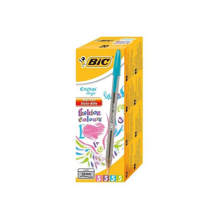 Bic Bolígrafo Cristal Fun Fashion Colores Caja 20 Unidades