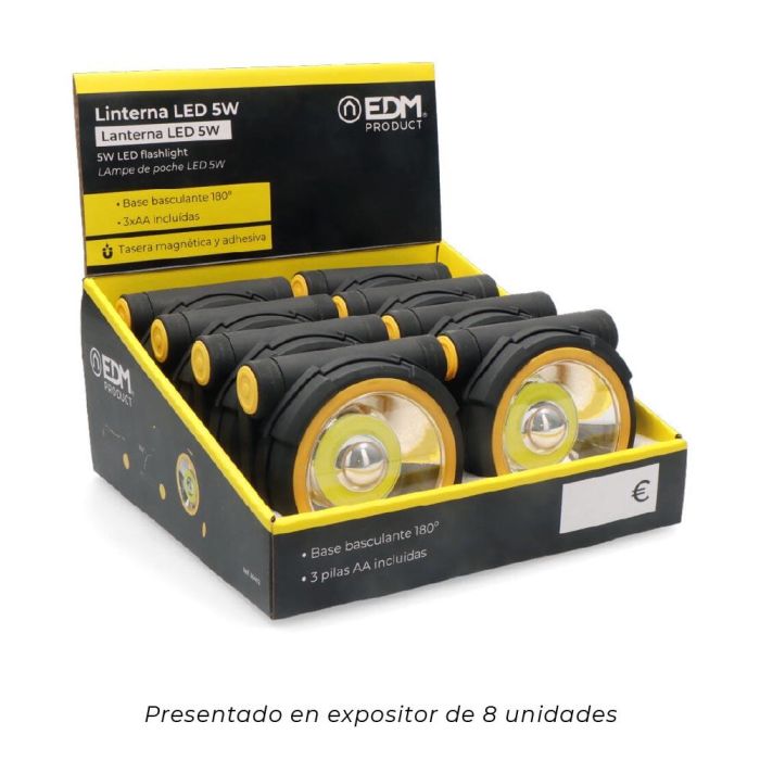 Linterna led 5w 3xaa (pilas incluidas) 4