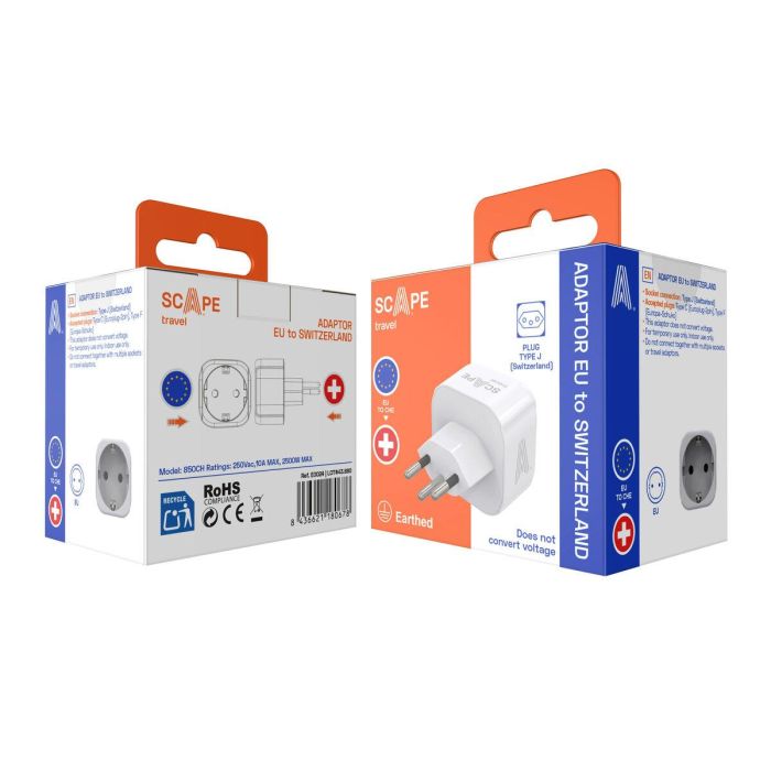 Scape Travel Enchufe Schuko a Suiza 1