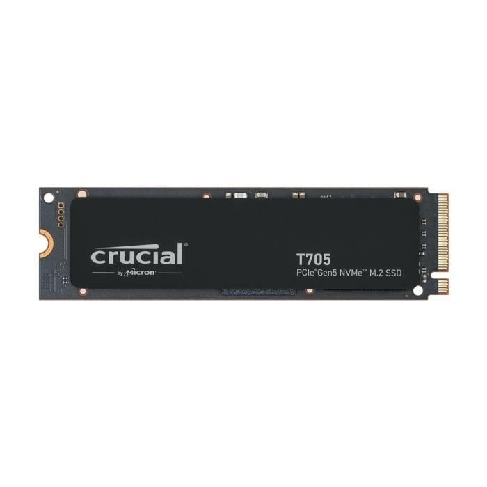 SSD interno para juegos - CRUCIAL - T705 SSD 2TB PCIe Gen5 NVMe M.2 (2024) - Compatibilidad con versiones anteriores PCIe 3.0 y 4.0 - CT2000T705SSD3 SSD interno para juegos - CRUCIAL - T705 SSD 2TB PCIe Gen5 NVMe M.2 (2024) - Compatibilidad con versiones anteriores PCIe 3.0 y 4.0 - CT2000T705SSD3