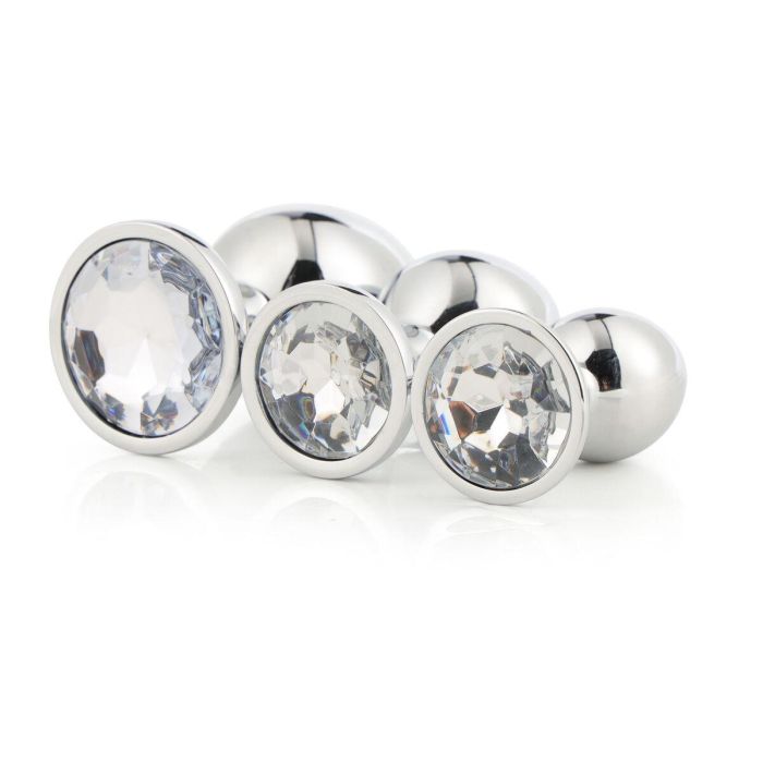 Plug Anal Dream Toys Gleaming Love Plateado 5 Plug Anal Dream Toys Gleaming Love Plateado 5