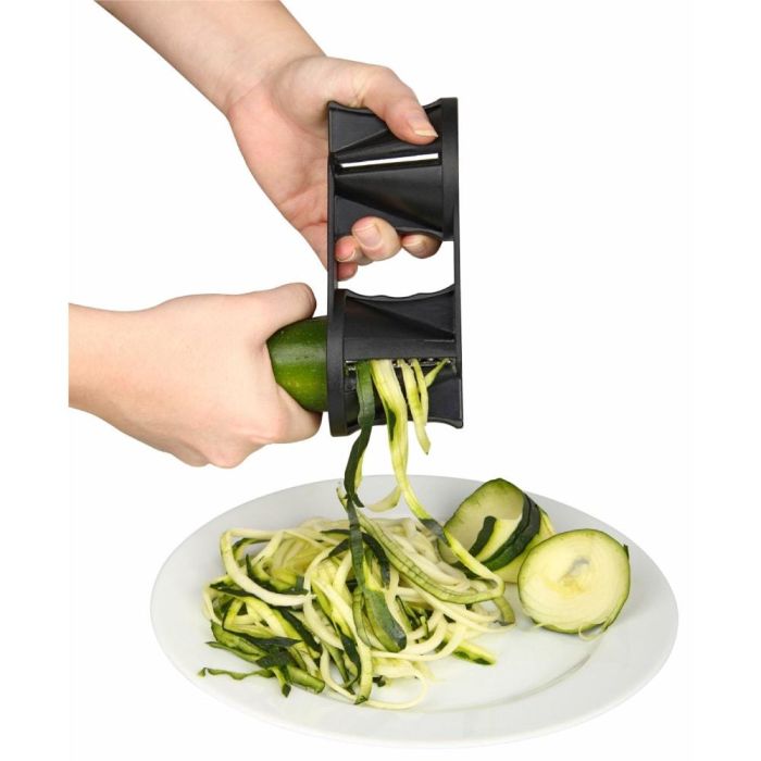 Fackelmann Profesional Espiralizador de Verduras Doble FM 44116 ABS / Acero Inoxidable Cortar Juliana Espiral 4