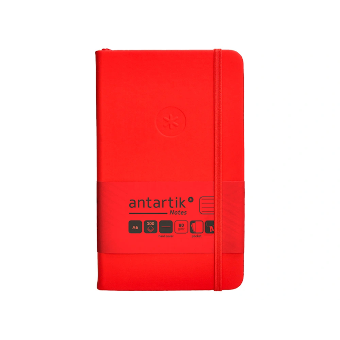 Antartik Cuaderno Tapa Dura A6 Rayas Rojo 100 Hojas 80gr FSC Colección Antartik Notes 1
