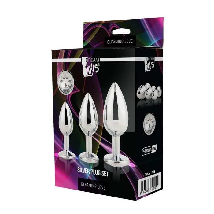 Plug Anal Dream Toys Gleaming Love Plateado 2 Plug Anal Dream Toys Gleaming Love Plateado 2