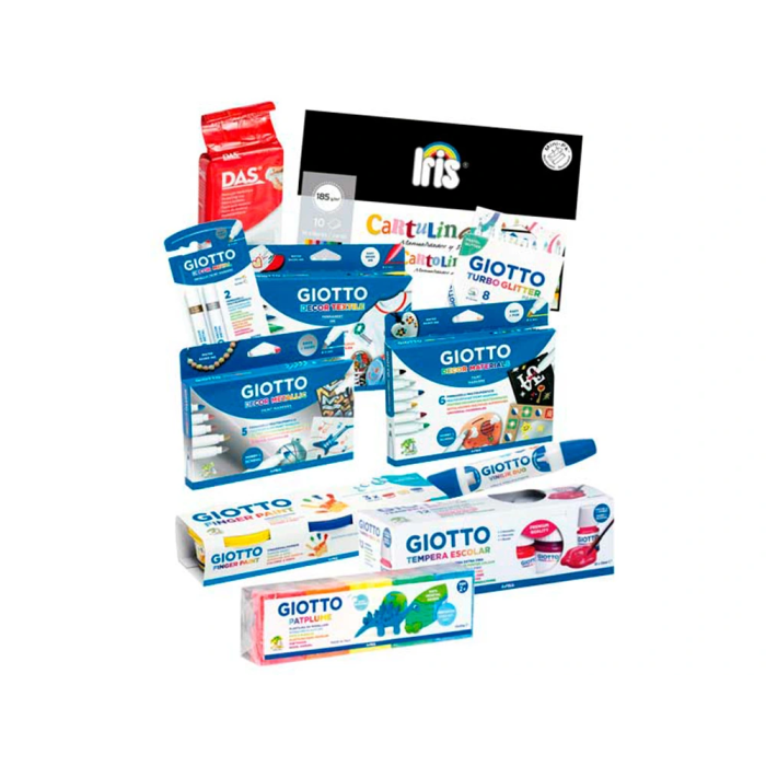 Giotto Lote Vuelta al Cole 2021 para Manualidades y Arte: Incluye Plastilina, Rotuladores Decor, Metálicos, Textil, Témperas y Pintura de Dedos. 1