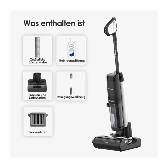 Tineco Floor One S7 Flashdry Pet Aspiradora Vertical Húmeda y Seca con Depósitos de 0,85 L y 0,72 L 230W Negro 8