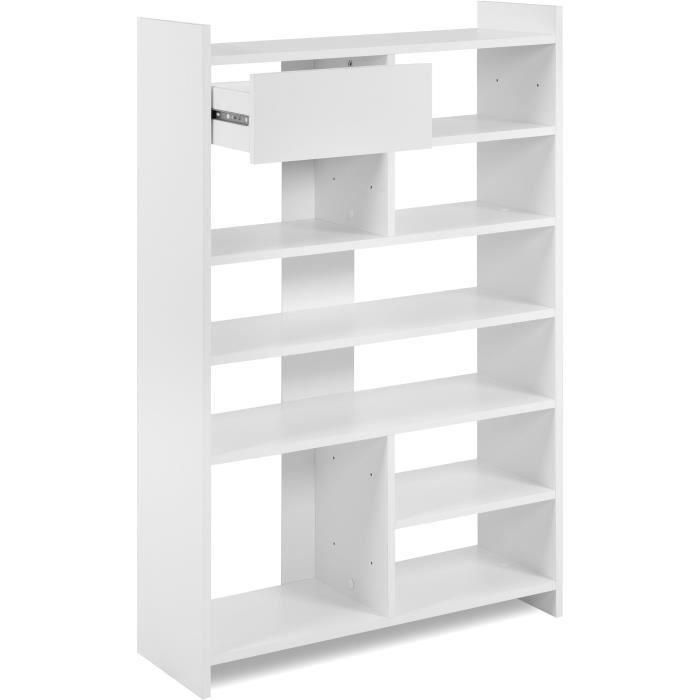 003773MACMUNSTER Zapatero MÜNSTER Blanco, capacidad 12 pares de zapatos, 71,5 x 25 x 109 cm 3