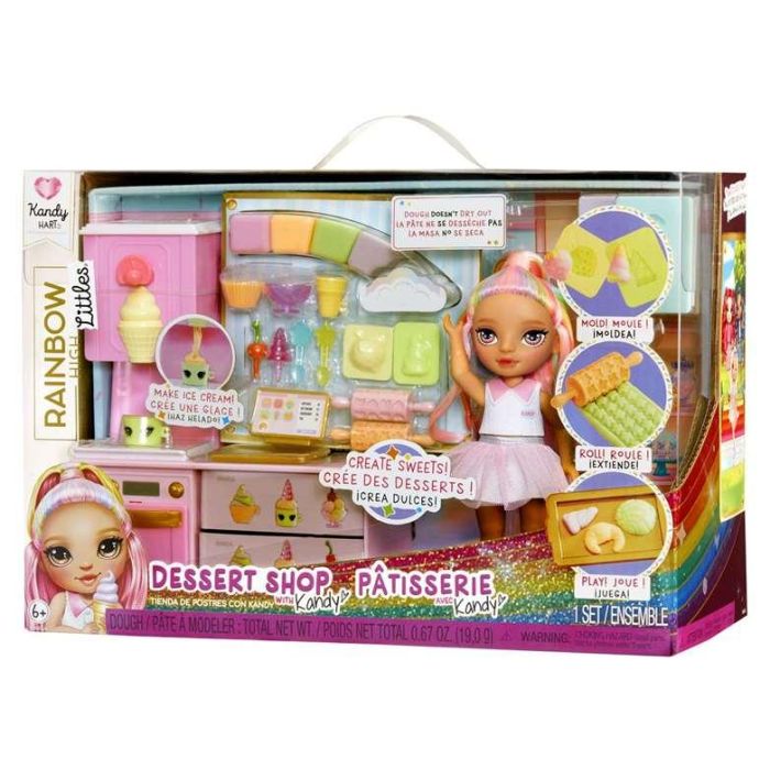 Set de juego rainbow high little dessert. tienda de dulces con kit de pasteleria con una muñeca exclusiva 20,3x29,20x13,46 cm 1 Set de juego rainbow high little dessert. tienda de dulces con kit de pasteleria con una muñeca exclusiva 20,3x29,20x13,46 cm 1