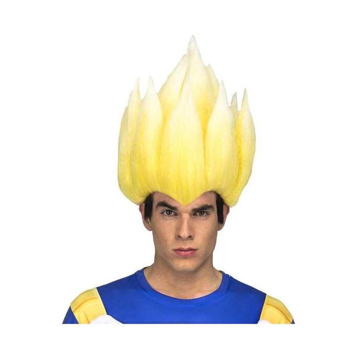 My Other Me Peluca Sayan Vegeta para Adulto Talla Única Amarillo 100% Poliéster 1