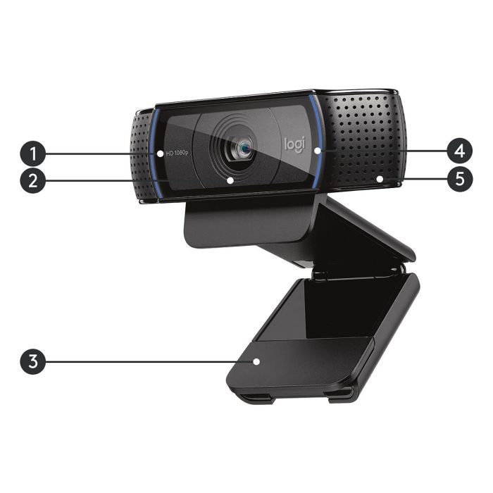 Logitech Webcam C920 Negra Full HD 1080p Video Grabacion 7