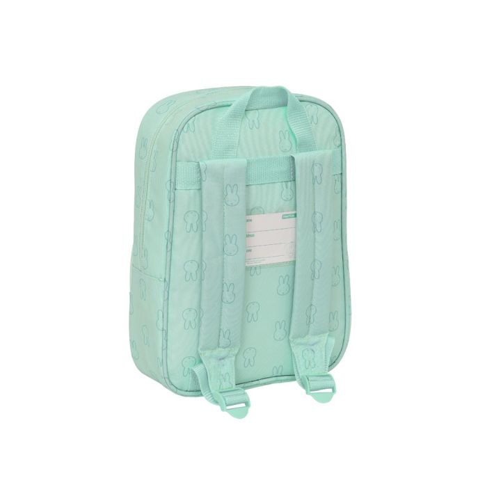 Mochila Safta Infantil Reciclada Y Repelente Agua Miffy Menta 280x200x80 mm 1