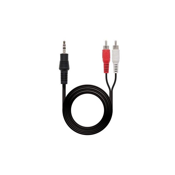 Cable Estéreo Nanocable 10.24.0303/ Jack 3.5 Macho - 2x RCA Macho/ 3m/ Negro Cable Estéreo Nanocable 10.24.0303/ Jack 3.5 Macho - 2x RCA Macho/ 3m/ Negro