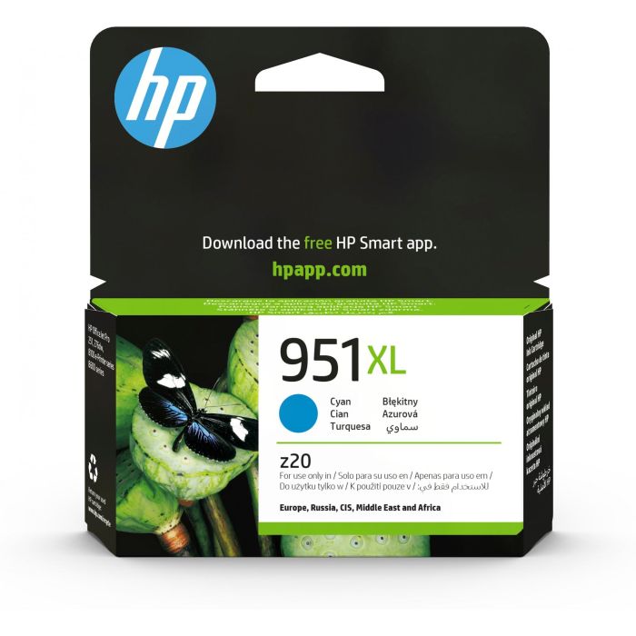 HP CN046AE Cartucho Tinta Original Alto Rendimiento Cian 951XL para OfficeJet Pro 251dw, 276dw, 8100, 8600, 8610, 8620