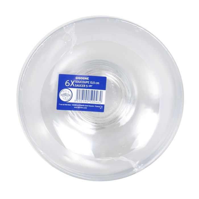 Duralex Set de 6 Platos Transparentes 13.4 cm Colección Gigogne (12 Cajas) 2 Duralex Set de 6 Platos Transparentes 13.4 cm Colección Gigogne (12 Cajas) 2