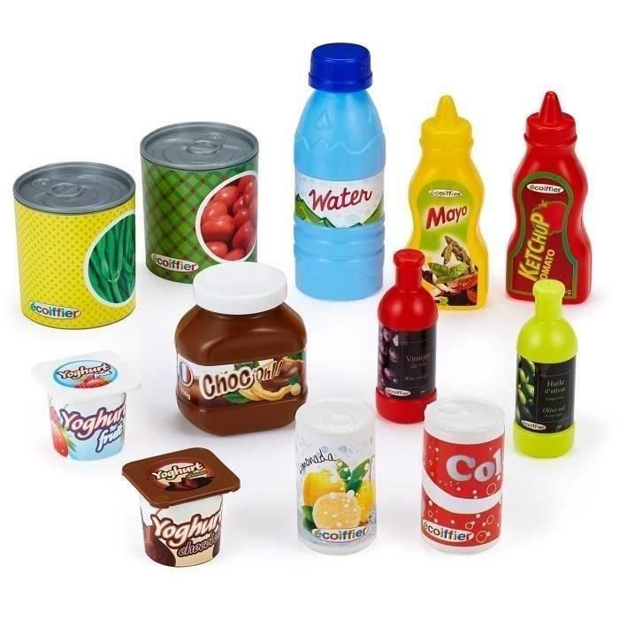 Ecoiffier 2608 Caja de comida con 75 accesorios para juego de rol de comedor, alimentos de juguete surtidos (18 meses+) 3