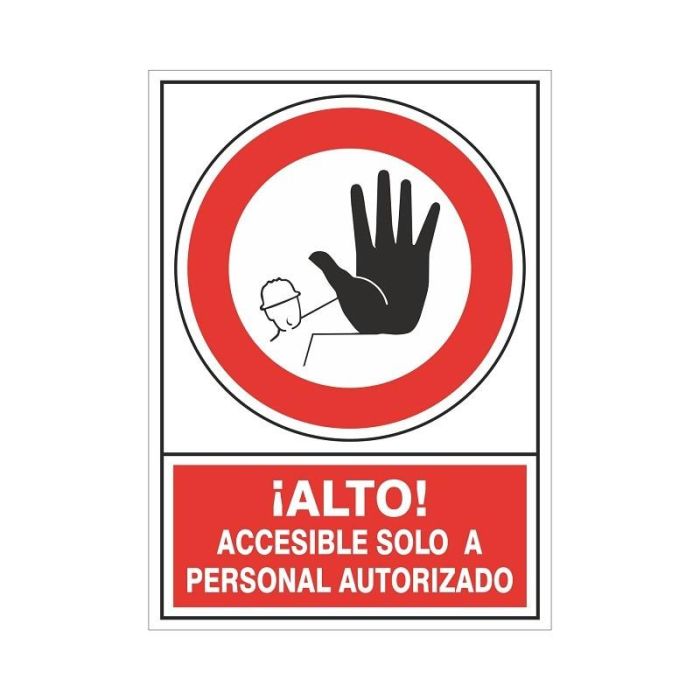 DUVER Señal Plástica Acceso Restringido Solo Personal Autorizado 420x297mm