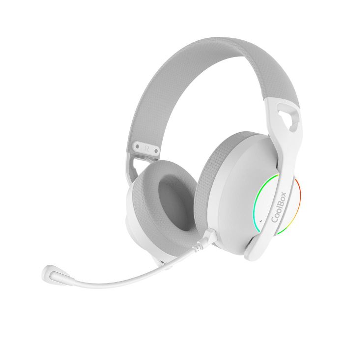 COOLBOX Auriculares inalambricos WB01 RGB con microfono Blancos