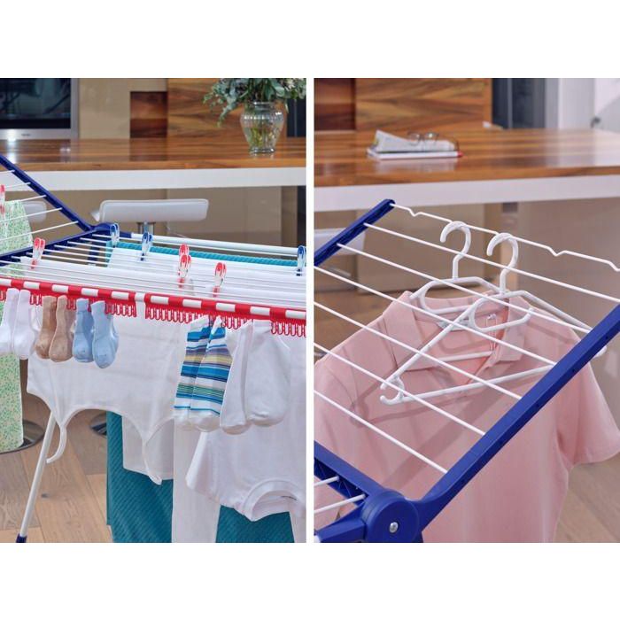 Leifheit PEGASUS 200 Tendedero de Ropa Confort - 20m Colgado, Alas 107cm, 2 Soportes Pequeños, 167x66x87cm 2