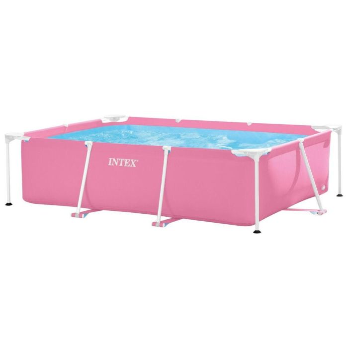 Piscina desmontable rectangular iscina small frame familiar rosa (capacidad 1662 litros) 220x150x60 cm. Piscina desmontable rectangular iscina small frame familiar rosa (capacidad 1662 litros) 220x150x60 cm.