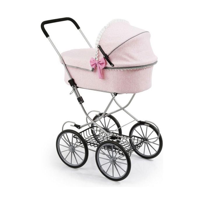 Coche muñecas dolls pram rosa 89x70x42 cm 4