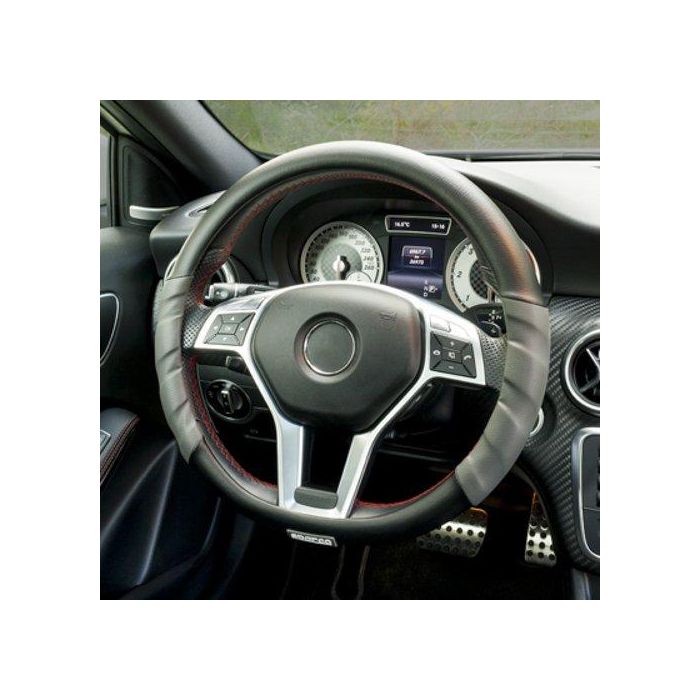 SPC SPC1101L Funda de Volante Universal para Coche Gris y Negra Antideslizante Lavable 100% Poliéster Cómoda SPC SPC1101L Funda de Volante Universal para Coche Gris y Negra Antideslizante Lavable 100% Poliéster Cómoda