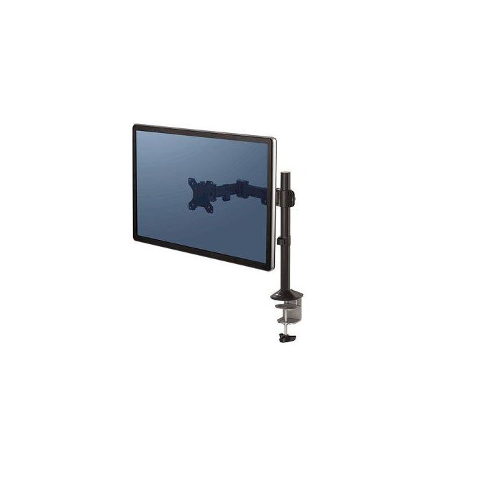 Fellowes Brazo Para Monitor Individual Reflex Series Negro - Ajuste de Altura 45cm, VESA 75x75/100x100, Capacidad 8kg