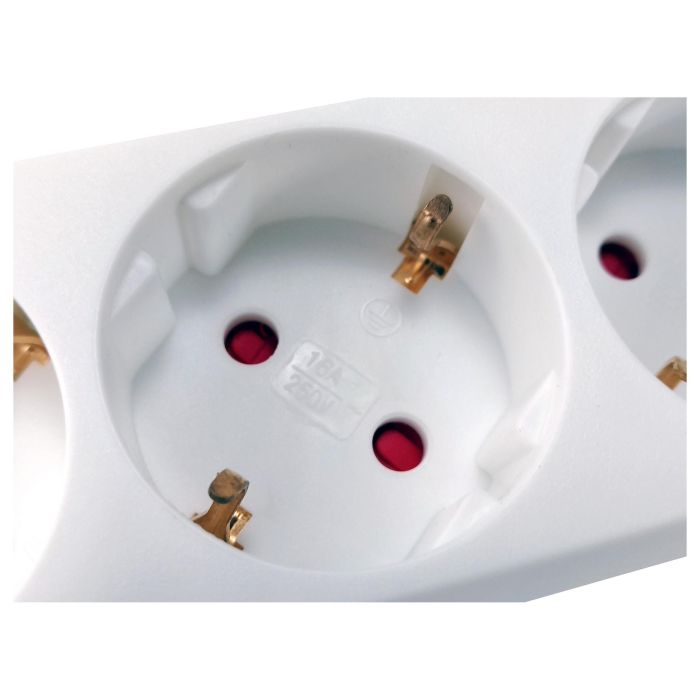 Equip Regleta de Alimentación 3 Tomas de Red Blanca con Cable 1.5m 2