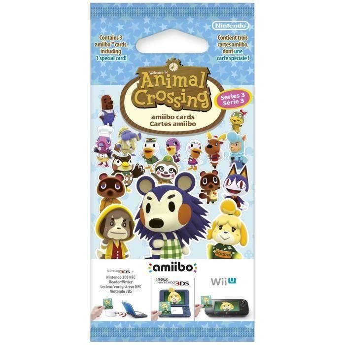 Nintendo Tarjetas Animal Crossing Series 3 - Paquete de 3 (1 Tarjeta Especial + 2 Tarjetas Estándar)
