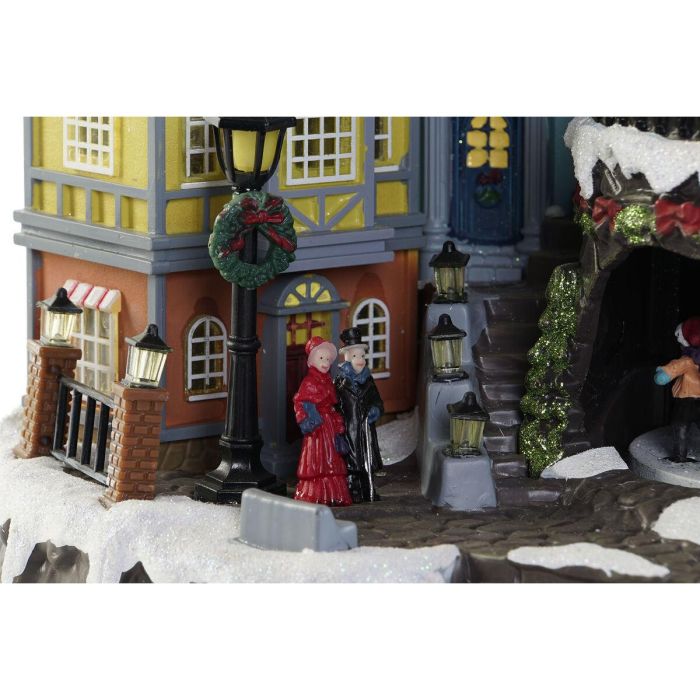 DKD Home Decor Ciudad Navidad Tradicional de Resina con Luz LED, Movimiento Musical y Baterías Incluidas, Multicolor 40x26x32.5 cm 5 DKD Home Decor Ciudad Navidad Tradicional de Resina con Luz LED, Movimiento Musical y Baterías Incluidas, Multicolor 40x26x32.5 cm 5