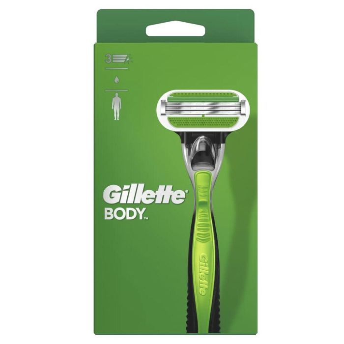 Gillette BODY Maquinilla de Afeitar Corporal Hombre + 1 Recambio - Afeitado Suave y Cómodo