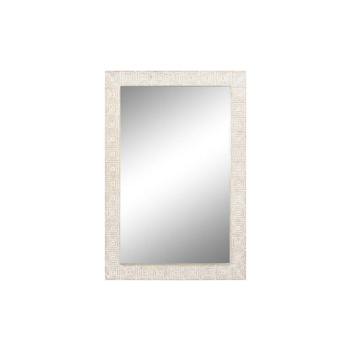 Espejo de pared Home ESPRIT Blanco Natural Indio 94 x 3 x 140 cm 120 x 3 x 76 cm