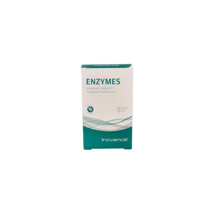 Inovance Enzymes 20 Cápsulas - Complemento para la Digestión de Macronutrientes y Gluten