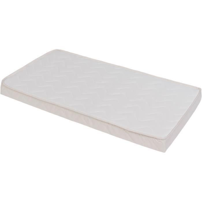 Colchón termo confort - 60 x 120 x 10 cm - Blanco - TINEO 1 Colchón termo confort - 60 x 120 x 10 cm - Blanco - TINEO 1