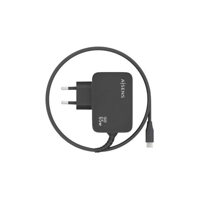 AISENS - CARGADOR GaN 65W PD3.0 1XUSB-C 1.8M, NEGRO 2 AISENS - CARGADOR GaN 65W PD3.0 1XUSB-C 1.8M, NEGRO 2