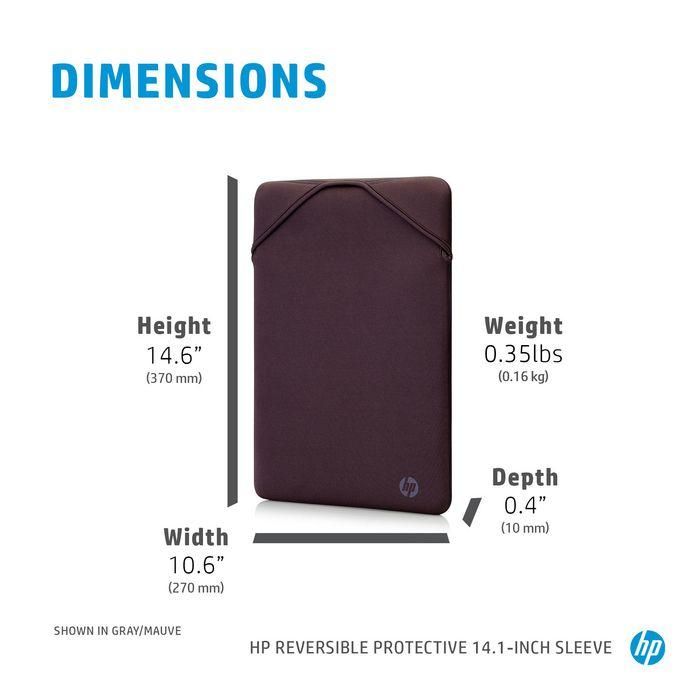 HP Funda Protectora Reversible para Portátil de 14.1 Pulgadas, Malva 2