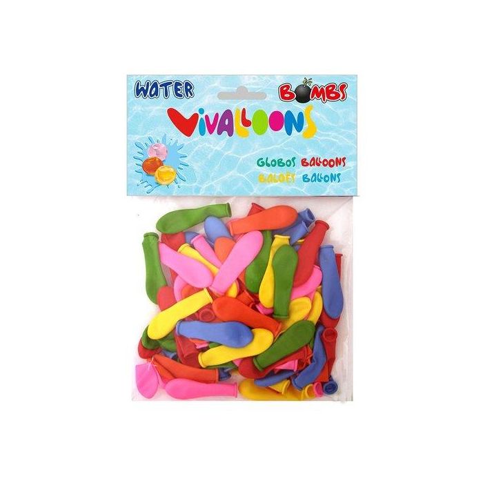 Blanca Globo de Agua 100% Látex Biodegradable, Colores Surtidos, Bolsa de 100 Unidades para Juegos