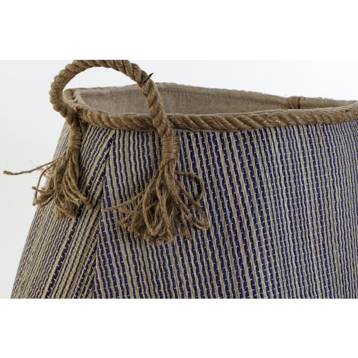 DKD Home Decor Cesta Balines Decorativa de Fibra, Colores Rojo y Azul Surtidos, 40x45x40 cm, Pack de 2 Unidades 2 DKD Home Decor Cesta Balines Decorativa de Fibra, Colores Rojo y Azul Surtidos, 40x45x40 cm, Pack de 2 Unidades 2