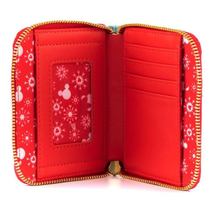 Loungefly Monedero Disney Mickey Minnie Snowman AOP - Cuero Vegano 1 Loungefly Monedero Disney Mickey Minnie Snowman AOP - Cuero Vegano 1