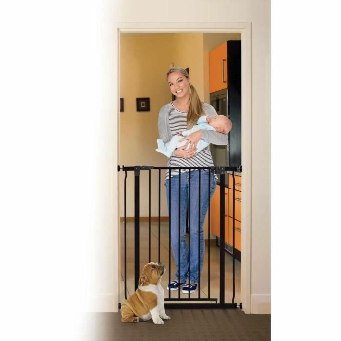 Dreambaby Barrera de seguridad Extra Alta Liberty para bebés y niños, a presión, negra, 75-81 cm ancho x 93 cm alto 2 Dreambaby Barrera de seguridad Extra Alta Liberty para bebés y niños, a presión, negra, 75-81 cm ancho x 93 cm alto 2