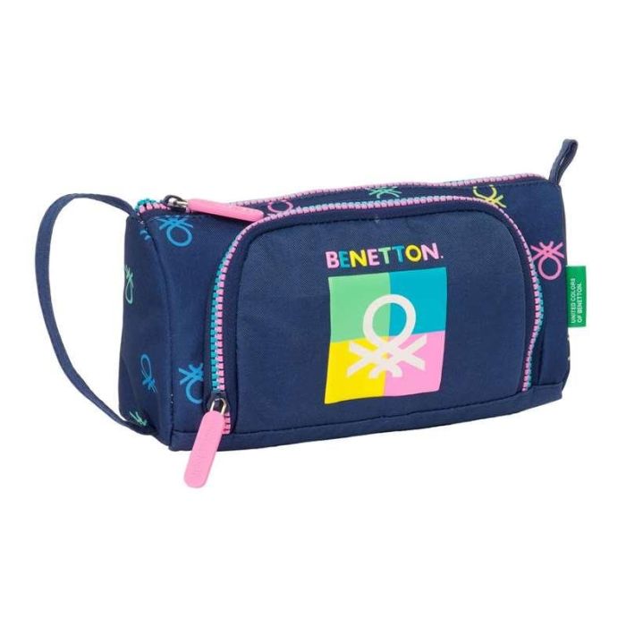 Estuche Escolar con Accesorios Benetton Cool Azul marino 20 x 11 x 8.5 cm (32 Piezas)