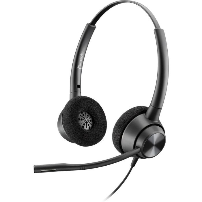 HP Poly EncorePro 320 TAA Auriculares Binaurales con Cancelación de Ruido y Quick Disconnect
