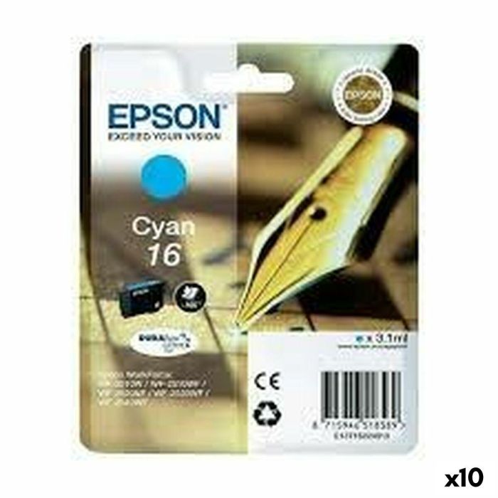 Epson T162240 Cartucho de Tinta Cian para WorkForce WF-2010, WF-2510, WF-2520, WF-2530, WF-2540 Epson T162240 Cartucho de Tinta Cian para WorkForce WF-2010, WF-2510, WF-2520, WF-2530, WF-2540