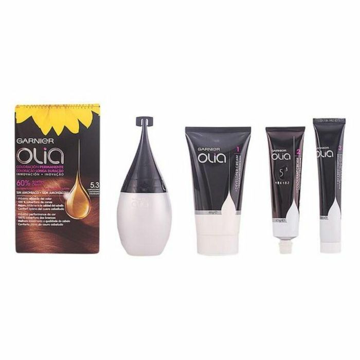 Garnier Olia Coloración Permanente #5,3 Capuccino Lote 4 pz Garnier Olia Coloración Permanente #5,3 Capuccino Lote 4 pz