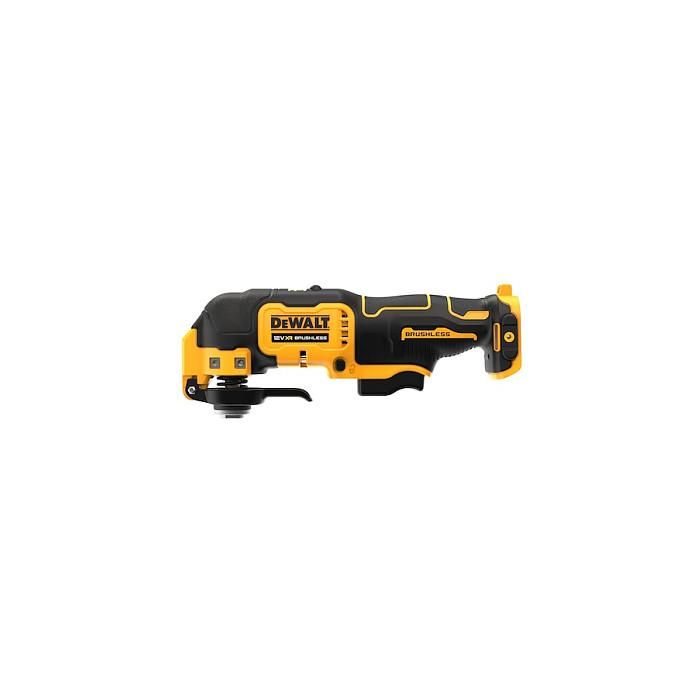 DeWALT Multiherramienta Oscilante 12V a Batería DCS353NT-XJ, Sin Escobillas, 840g, Negro/Amarillo, con Disco de Lija y Adaptador 1