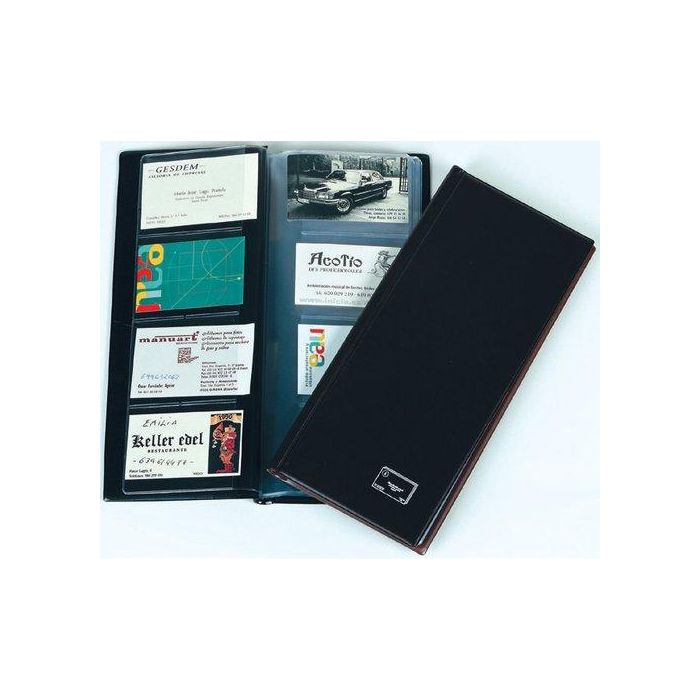 Tarjetero Lomo Soldado Iberplas 2/3 20 Fundas 160 Tarjetas Dublin Negro