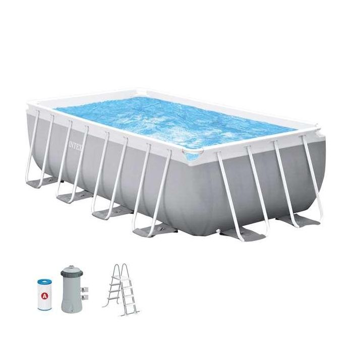 Intex Piscina Prism Frame Rectangular 400x200x122cm con Bomba de Filtro 11